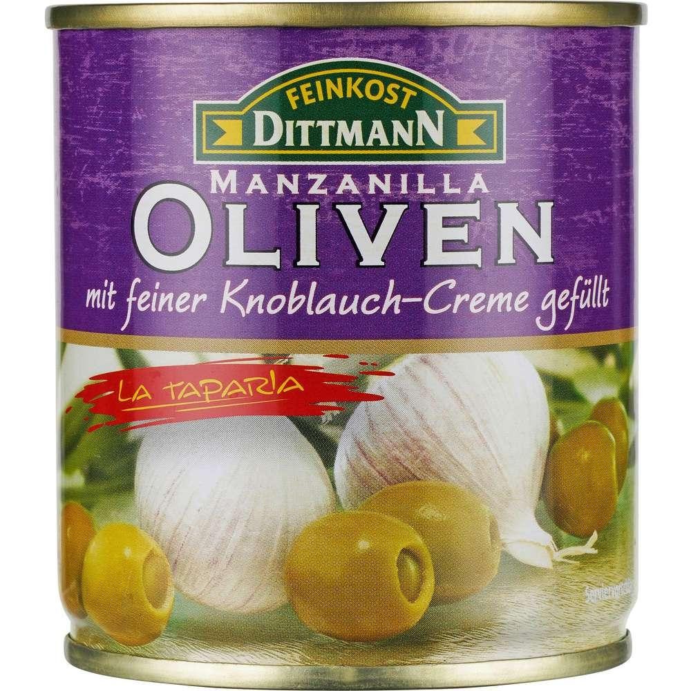 Olives stuffed with garlic cream