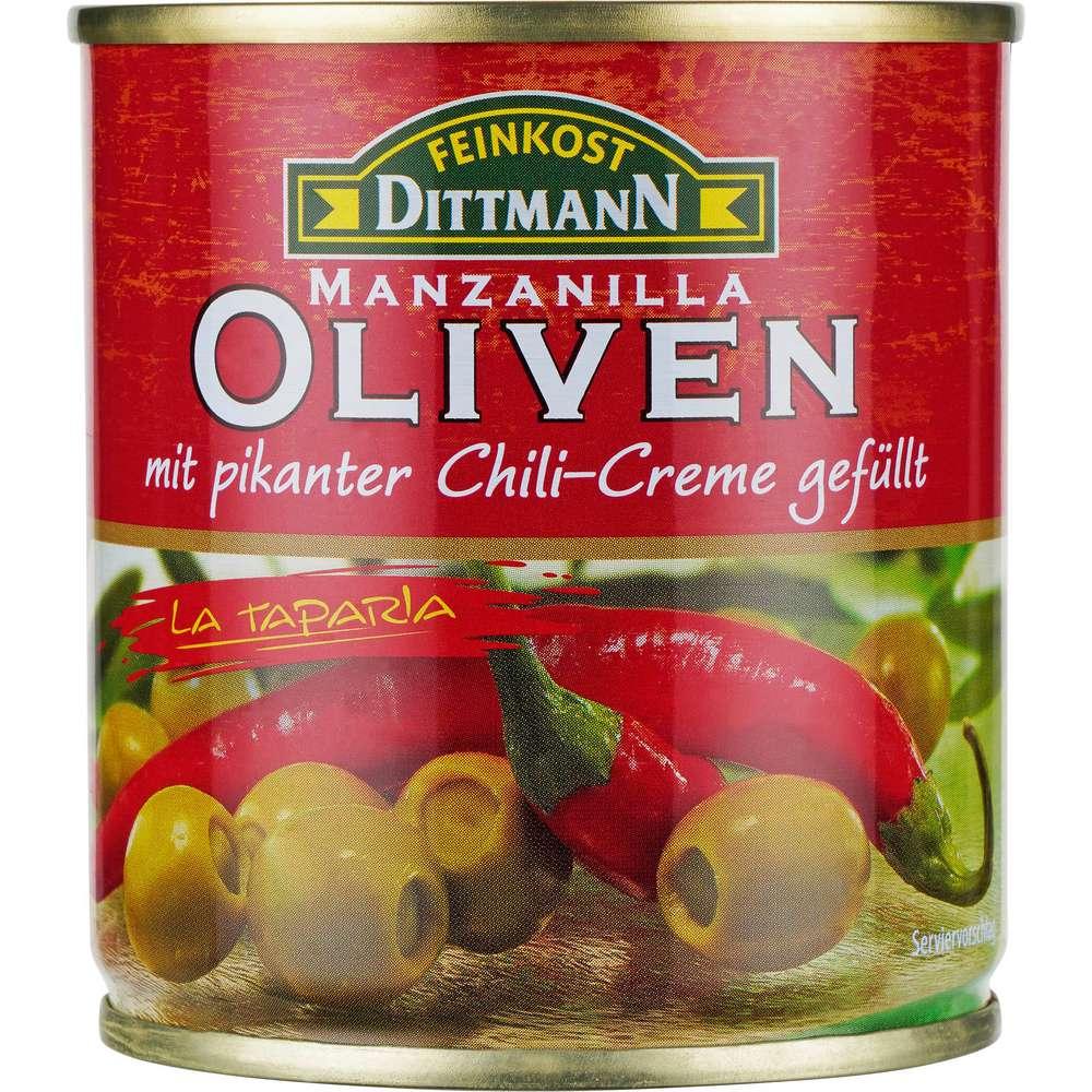 Olives with chili cream