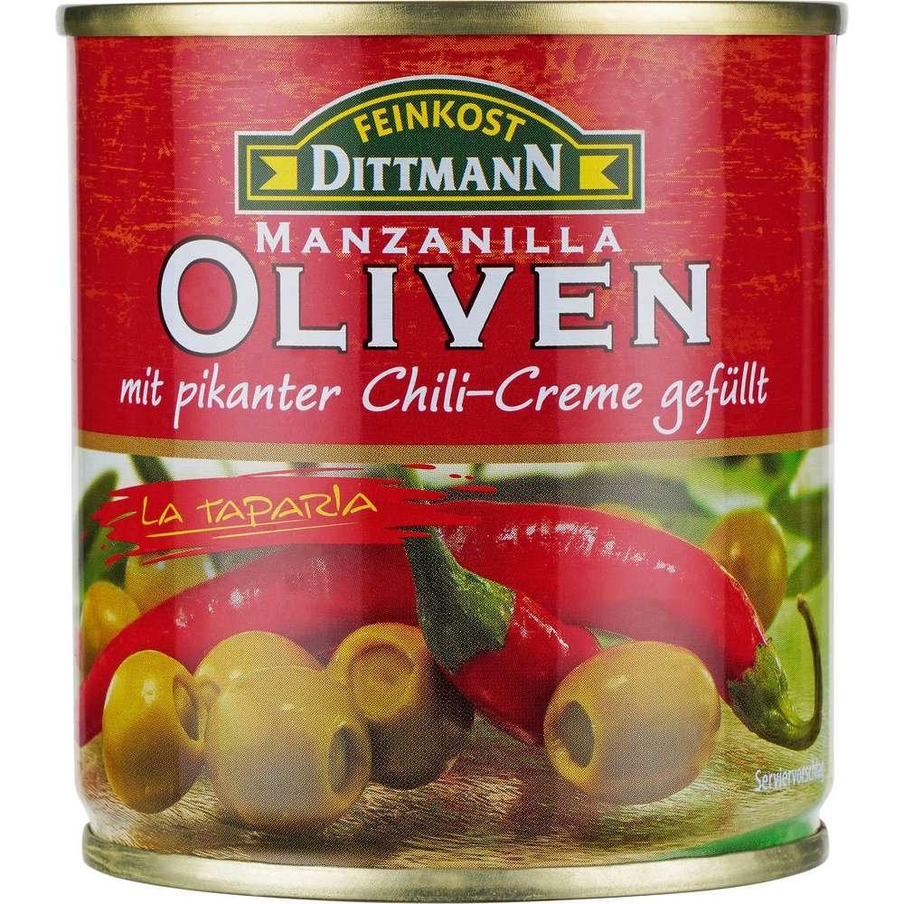 Olives with chili cream