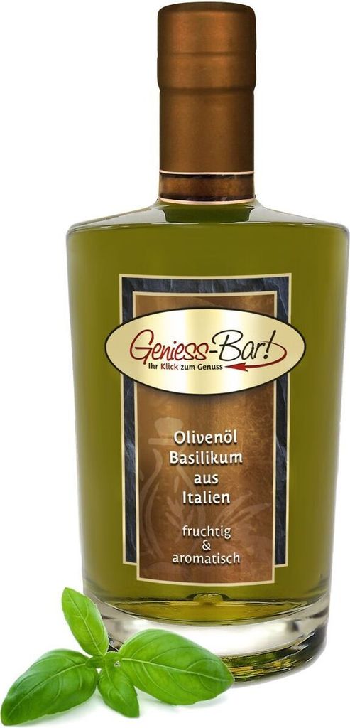 Olivenöl Basilikum aus Italien 0,5 L extra vergine kaltgepresst sehr aromatisch