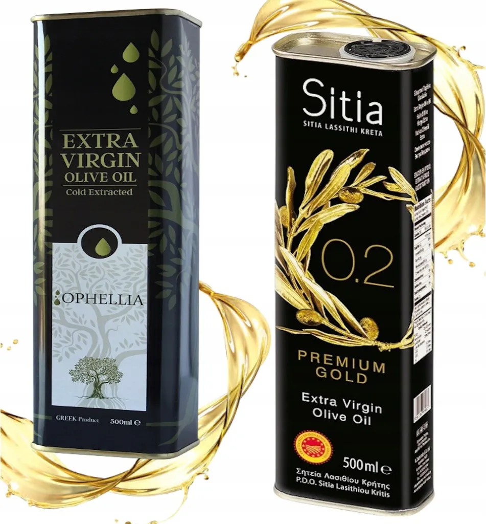 Olive oil, extra virgin, 2x500ml, set of 2 olive oils, Ophellia, Sitia Premium, Greek olive oils, Greek food, olive oil Greece