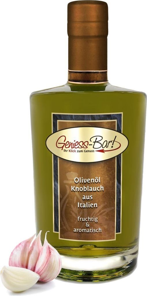 Olivenöl Knoblauch  aus Italien 0,5L kaltgepresst extra vergine