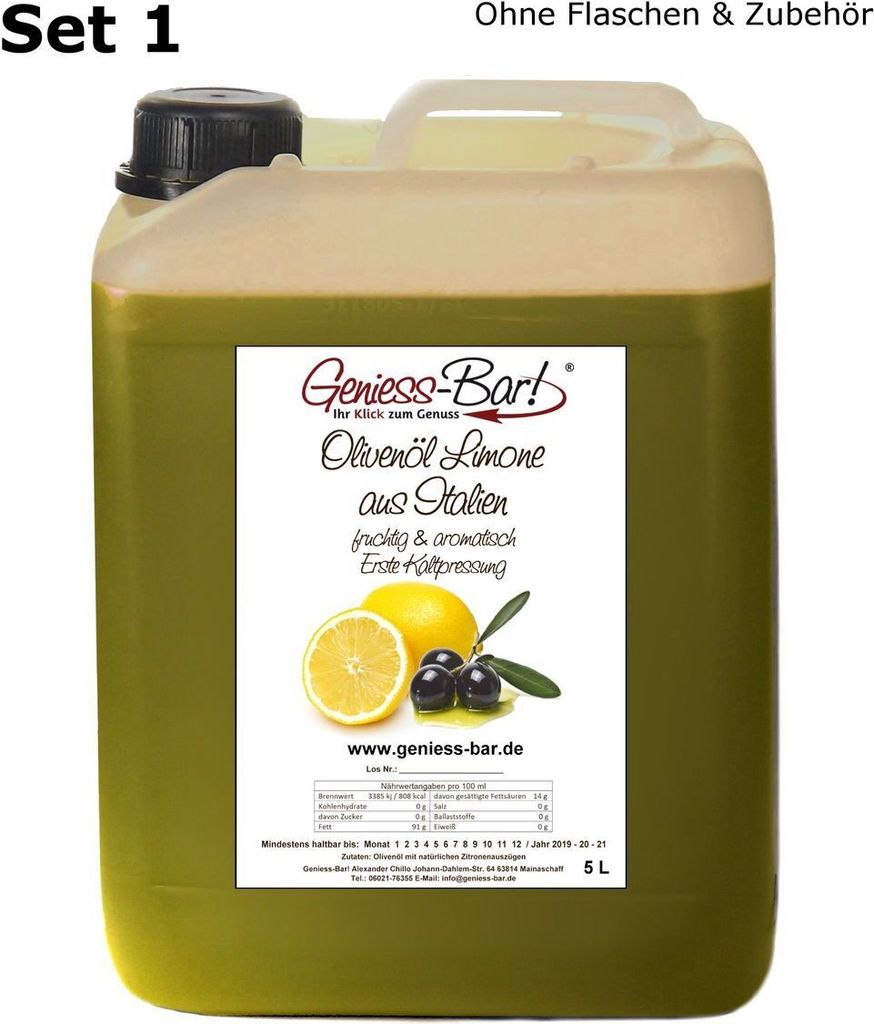 Olivenöl Limone Zitrone aus Italien 5L extra vergine erste Kaltpressung