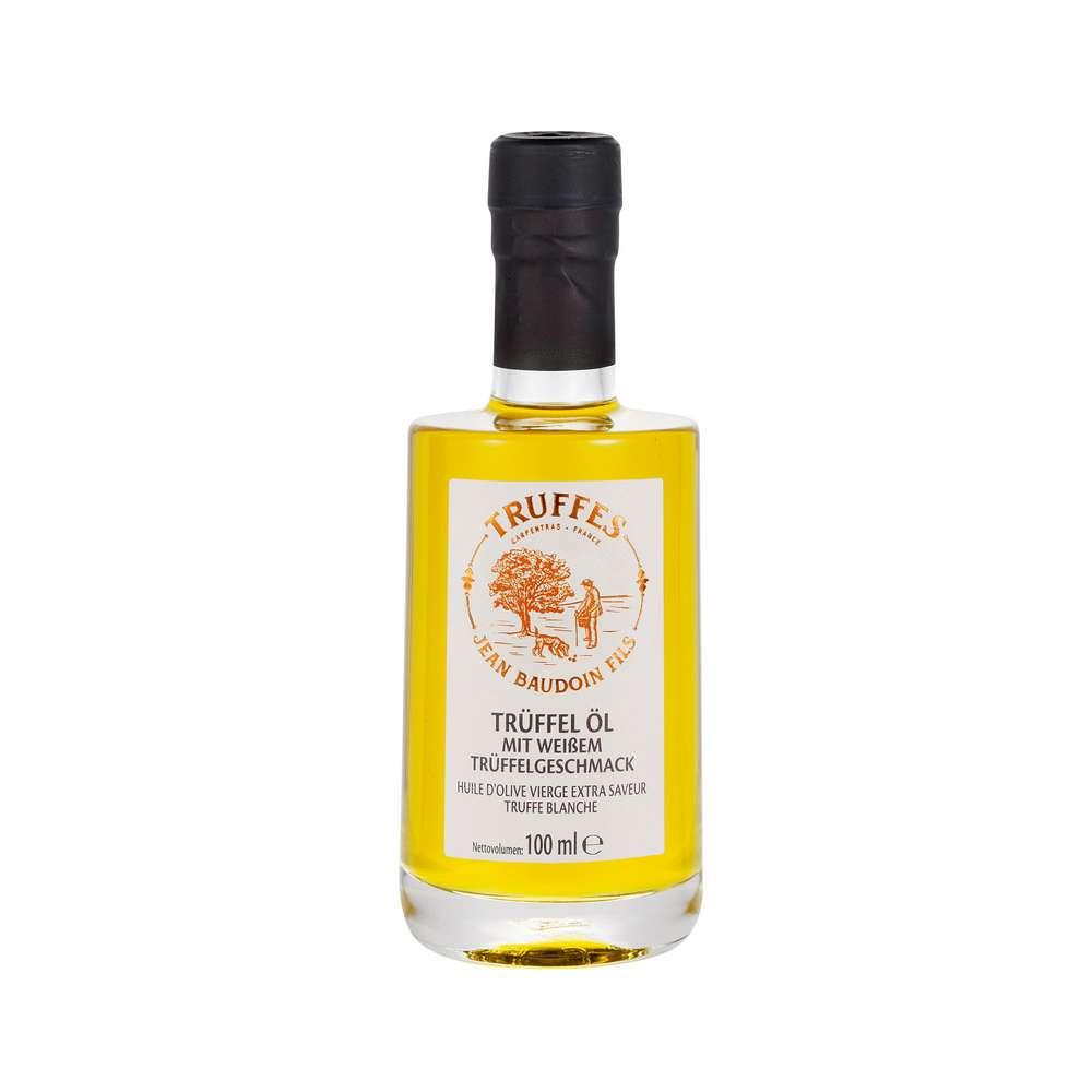 Olive oil with truffle pieces and aroma