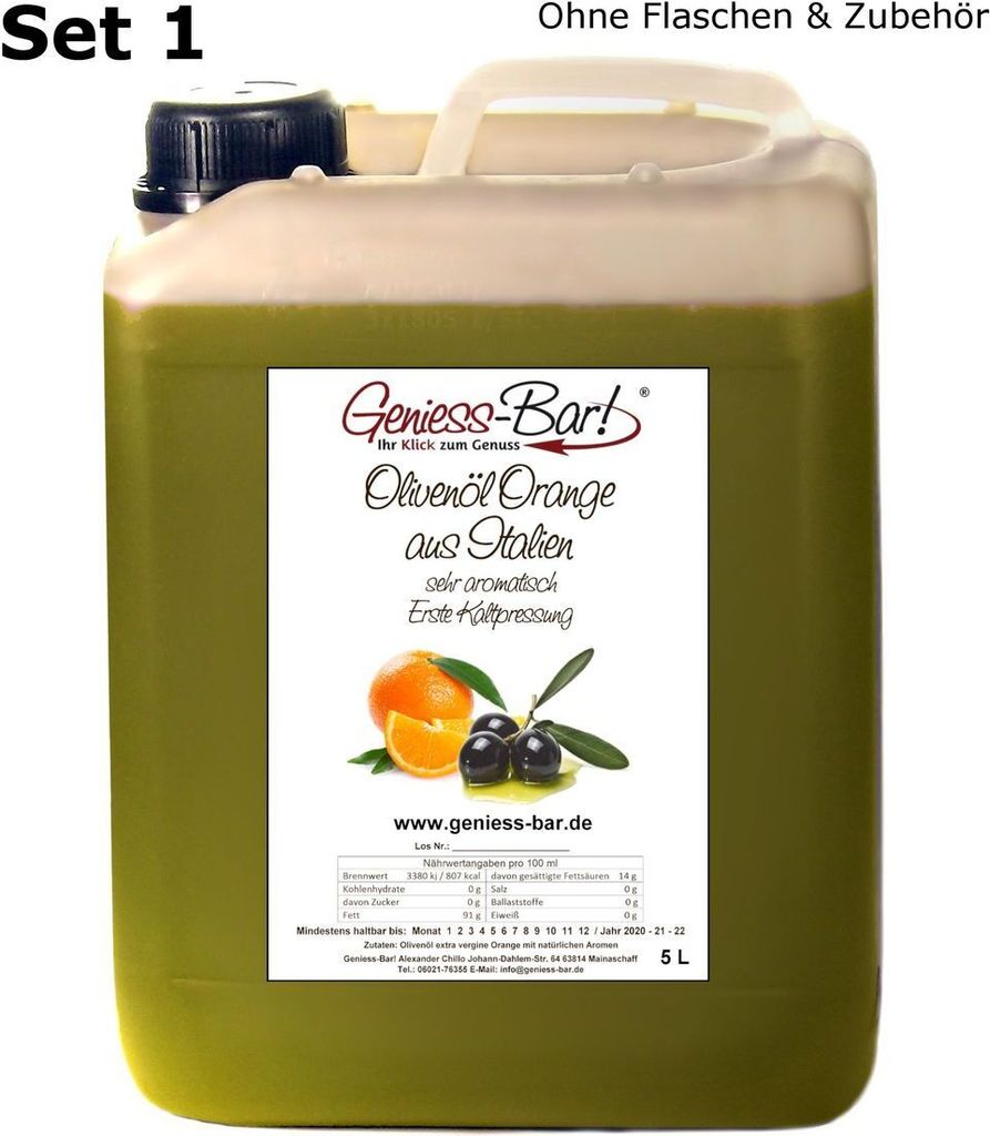 Olivenöl Orange 5L aus Italien natürlich aromatisiert extra vergine