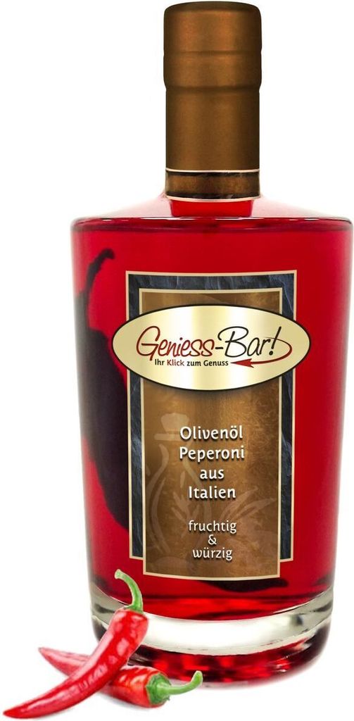 Olivenöl Peperoni 0,7L aus Italien extra vergine kaltgepresst sehr aromatisch Amazon