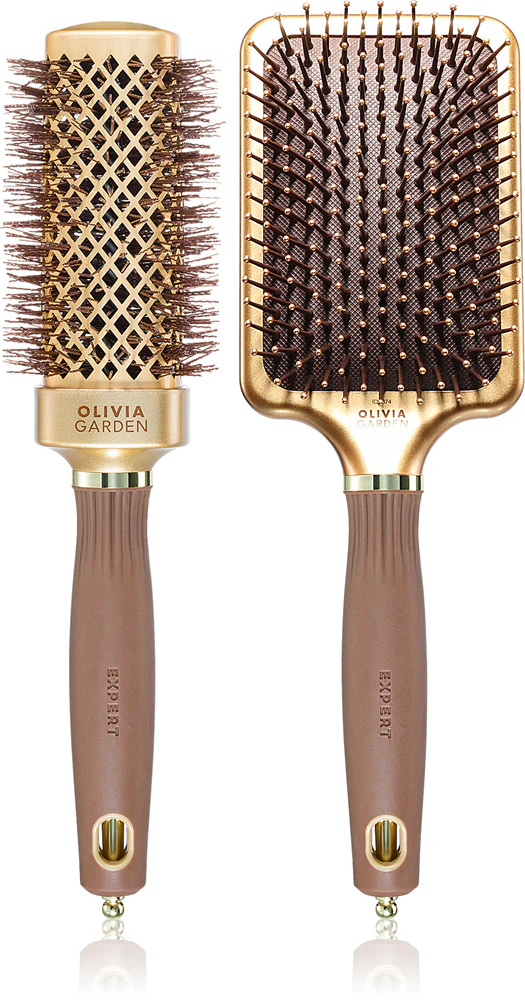 Olivia Garden Brown & Gold Set Hair Gift Set for Women