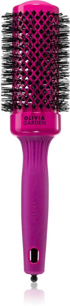 Olivia Garden Expert Shine Hot Pink hair brush for blow drying long hair