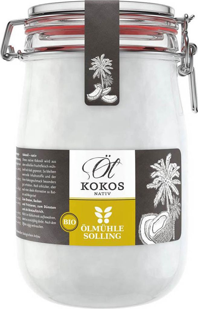 Ölmühle Solling Kokosöl Bügelglas EG-- 1l