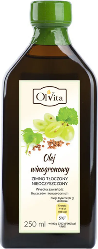 OLVITA Kaltgepresstes, unraffiniertes Traubenöl 250 ml