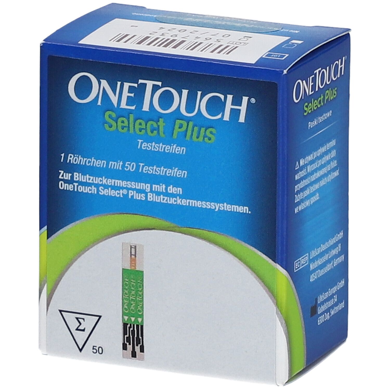 Onetouch Select Plus blood sugar test strips for blood sugar measurement in diabetes (sugar disease)