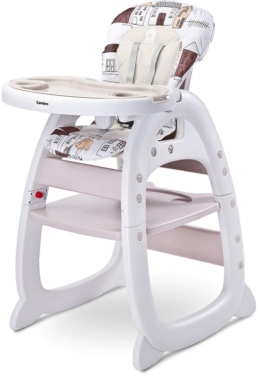 Caretero Homee High Chair Height Adjustable Converts Into One Set Chair And