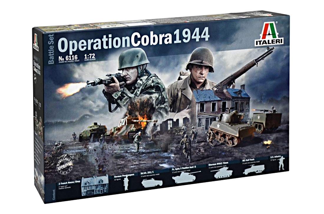 Operation Cobra Battle Set 1944 Model Kit 1: 72 Italeri 6116