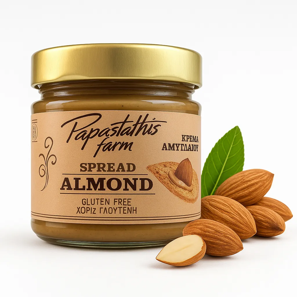 Ophellia, Glutenfreie Mandelcreme, Mandelcreme 250 g, Griechischer Aufstrich, Brotaufstrich, Aufstrich für Pfannkuchen, Creme für Desserts