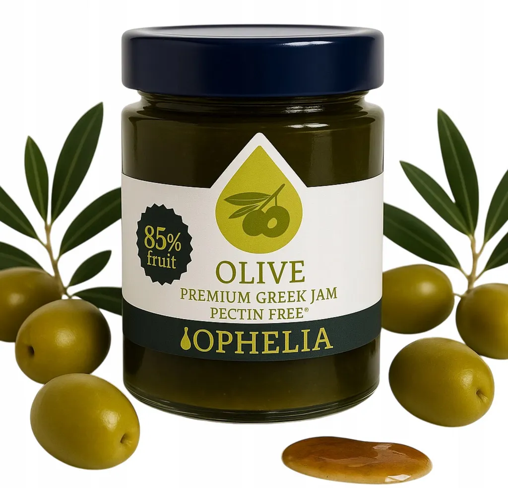 Ophellia, MARMELADE, marmelade 230g, konfitüre, OLIVENMARMELADE, PREMIUM GRIECHISCHE MARMELADE, Brotaufstrich