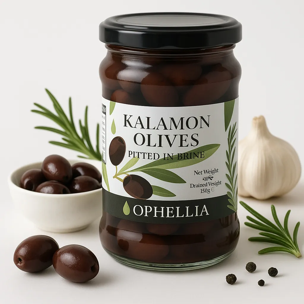 OPHELLIA, olives, pitted black olives, pitted, Greek olives