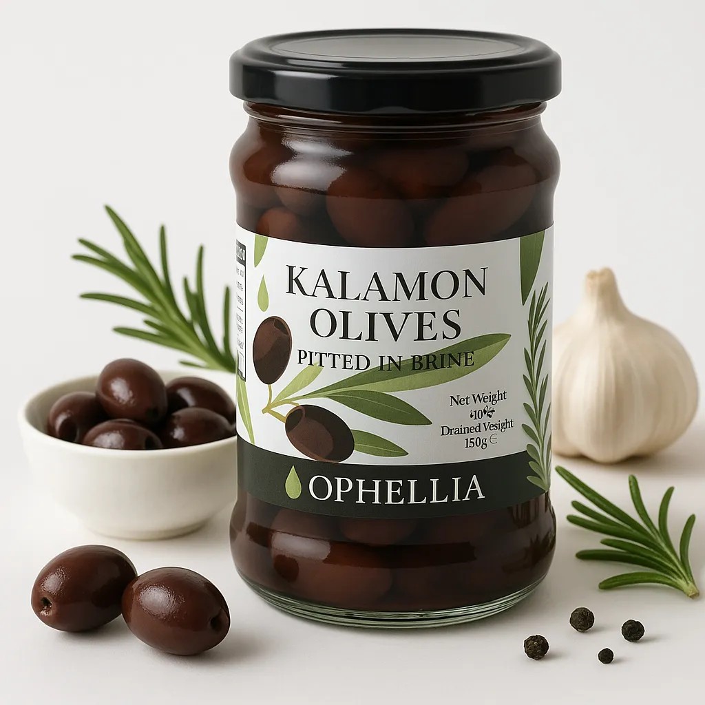 OPHELLIA, olives, pitted black olives, pitted, Greek olives