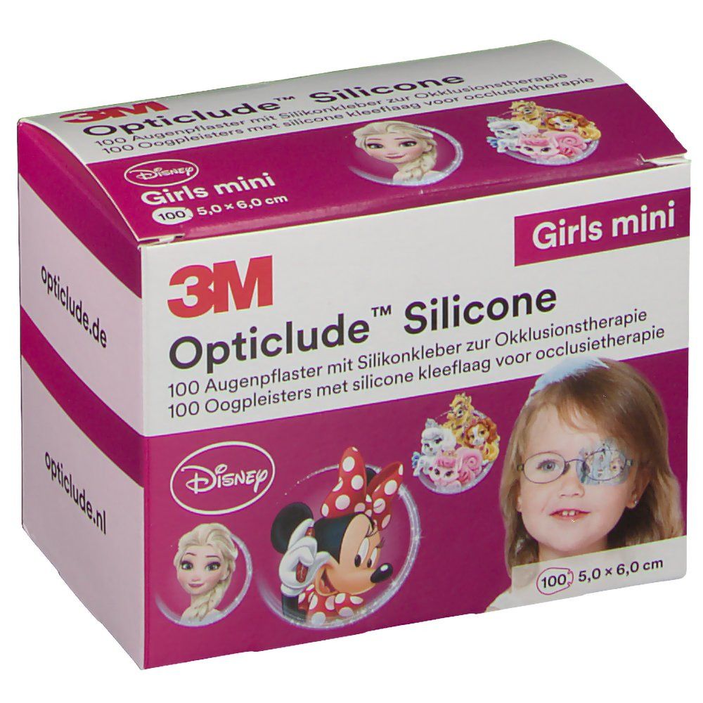 OptiClude 3m Silicone Disney Girls Mini 5 cm x 6 cm
