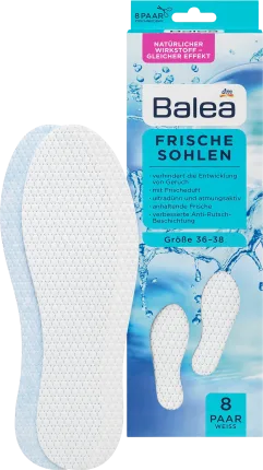 Fresh insoles white, size. 36-38 (8 pairs), 16 st
