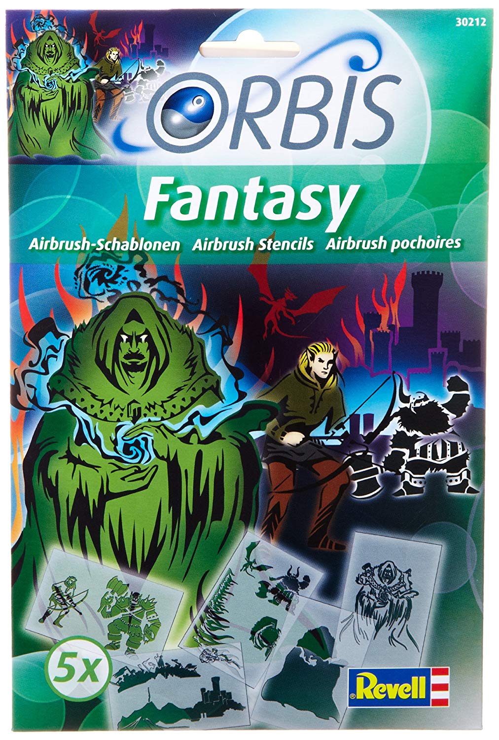 Orbis Fantasy Airbrush Stencil Set A