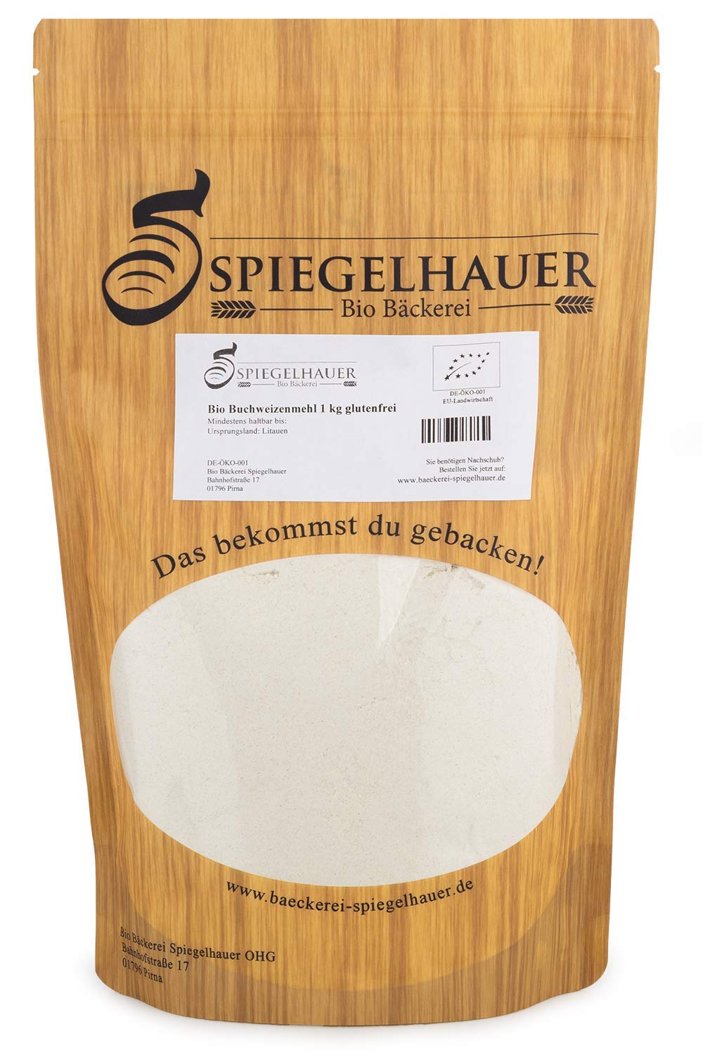 Organic Buckwheat Flour 1 kg Gluten Free from European Cultivation
