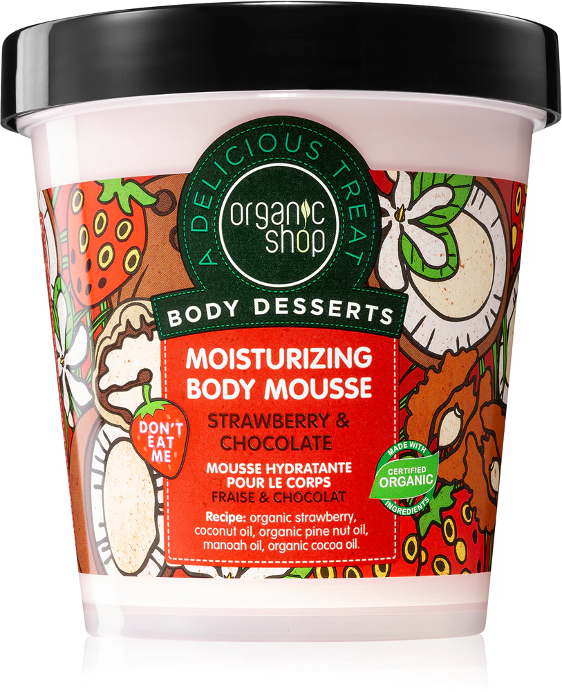 Organic Shop Body Desserts Strawberry & Chocolate body foam with moisturizing effect