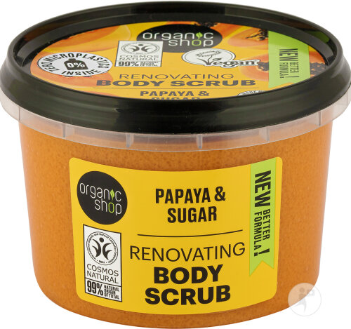 Organic Shop Body Scrub Juicy Papaya Jar 250ml