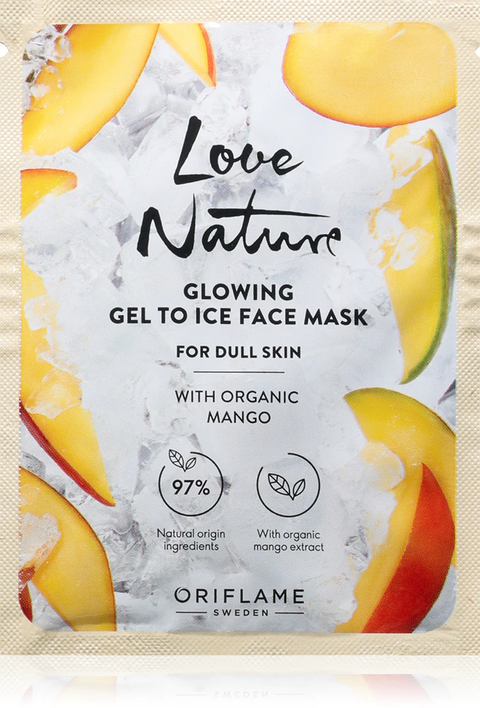 Oriflame Love Nature Gel To Ice Organic Mango Brightening Face Mask
