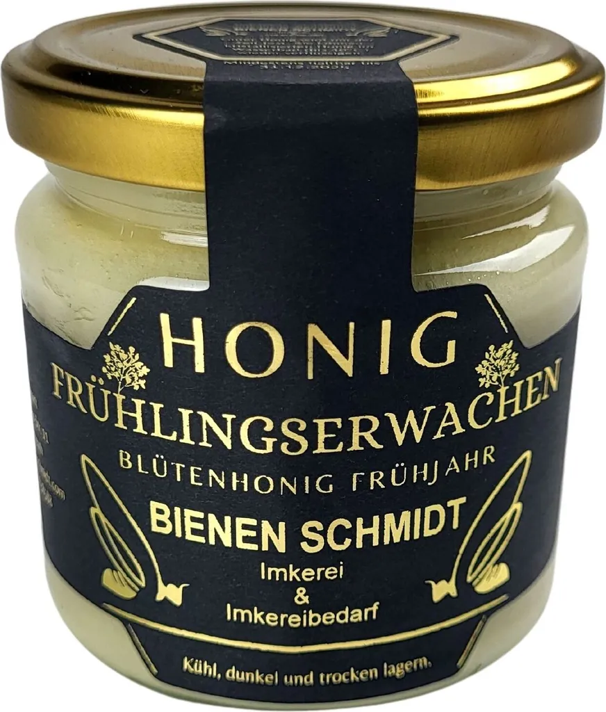 Original Deutscher Honig rein Frühtracht "Frühlingserwachen" 250g im Glas cremig gerührt Regionales Produkt aus Oberfranken (Nord-Bayern)