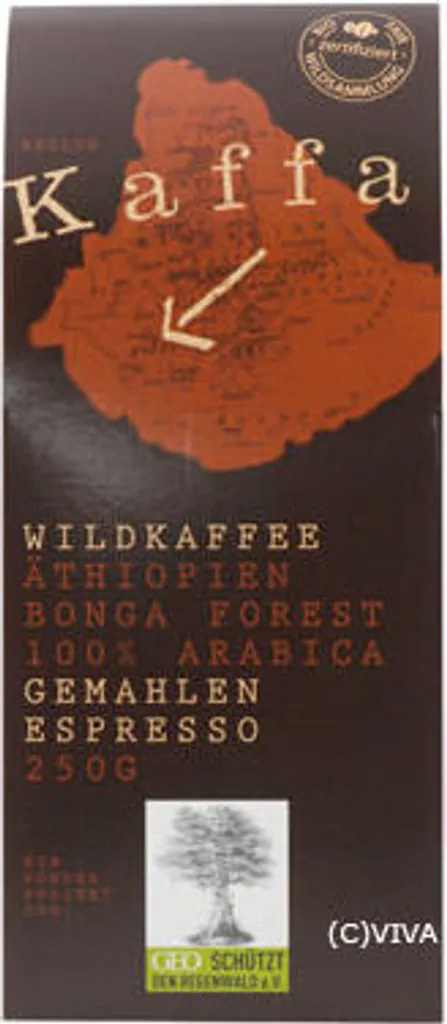 Original Food Kaffa Wild Coffee Espresso, ground 250g