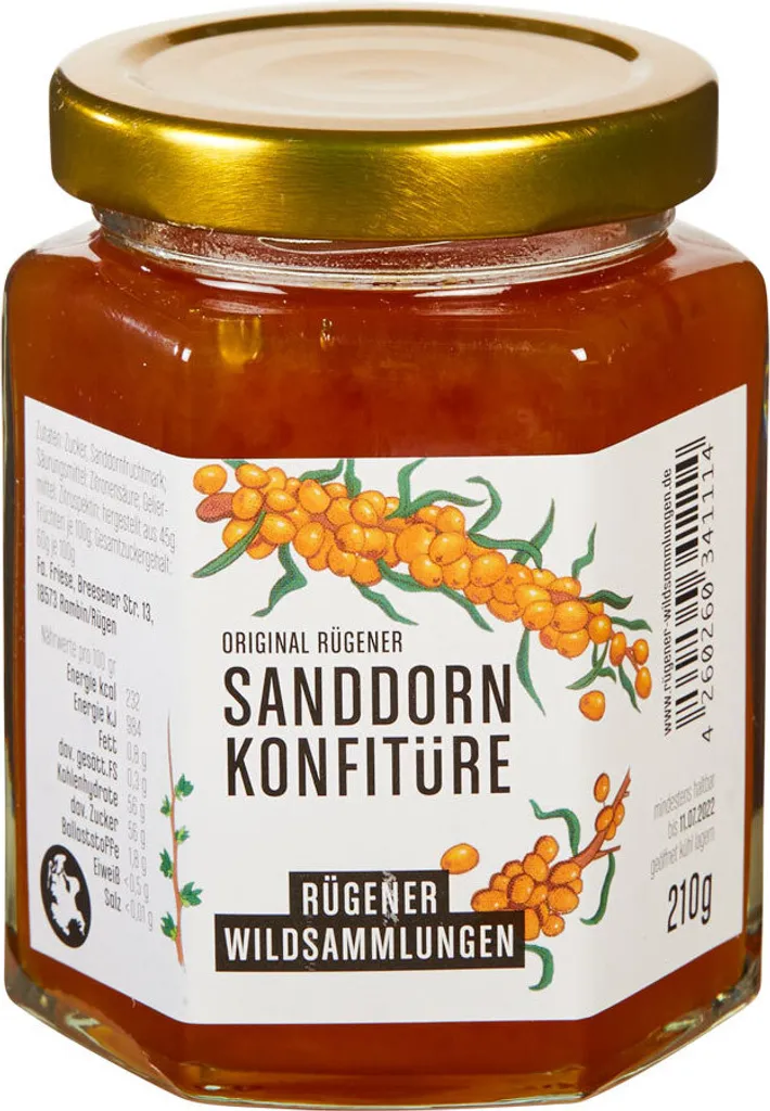 Original Rügener Sanddorn-Konfitüre, vegan