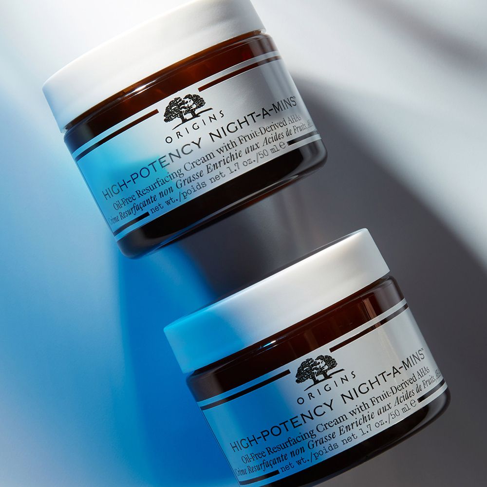 ORIGINS High Potency Night-A-Mins™ Oil-Free Resurfacing Cream With Fruit-Derived AHAs Moisturizing Cream + GinZing™ SPF40 Energy-Boosting Tinted Moisturizer 15ml FREE 50 ml