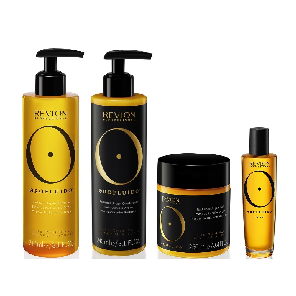 Orofluido bundle 3, shampoo 240 ml, conditioner 240 ml, mask 250 ml & elixir 100 ml
