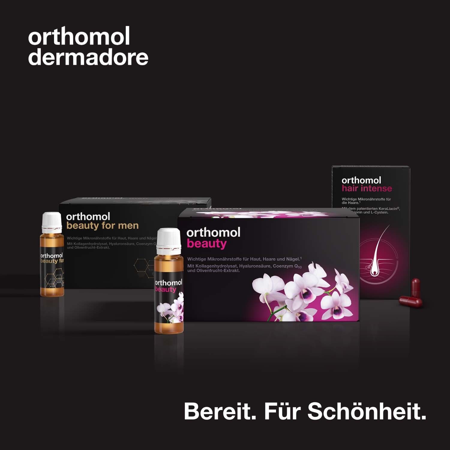 Orthomol Hair Intense - Mikronährstoffe für schönes Haar - mit Biotin, Kupfer, Zink und dem patentierten KeraLiacin - Kapseln