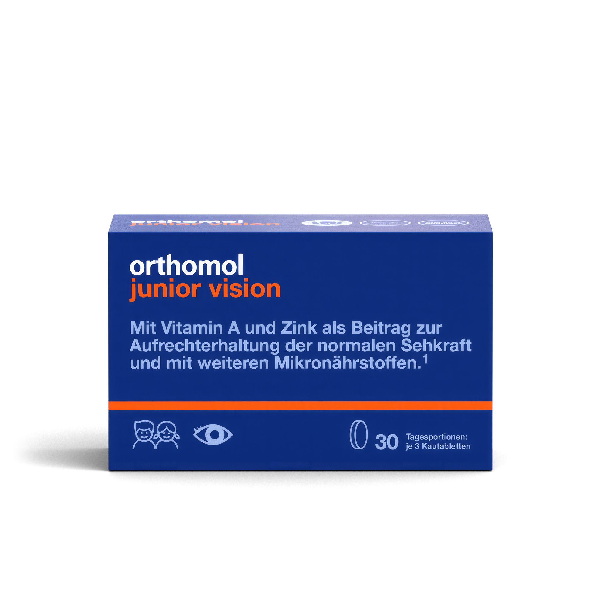 Orthomol junior vision - micronutrients to maintain vision in children - with vitamin A and zinc - chewing tablets