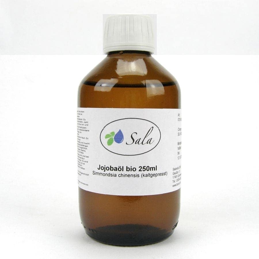 Sala Jojoba Oil Cold Pressed Organic 250 ml Glass Bottle