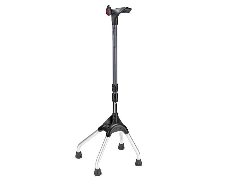 Ossenberg four-foot walking aid, light metal for left-handers