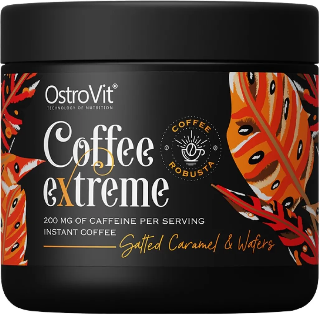 OstroVit | Coffee Extreme | Natural Robusta Flavored Instant Coffee Salted Caramel & Wafers