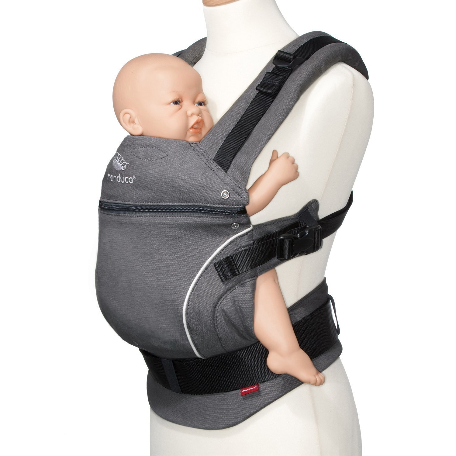 Manduca First Baby and Child Carrier Pure Cotton dark grey