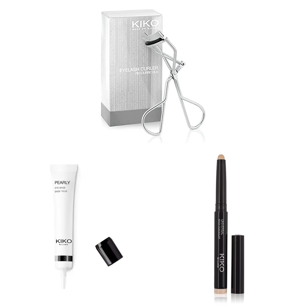 KIKO Milano Eyelash Curler Professional Eyelash Curler Steel + Pearly Eye B, ‎set