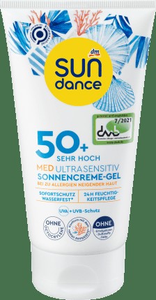 SUNDANCE Sunscreen Gel, MED ultra sensitive, SPF 50+, 150 ml
