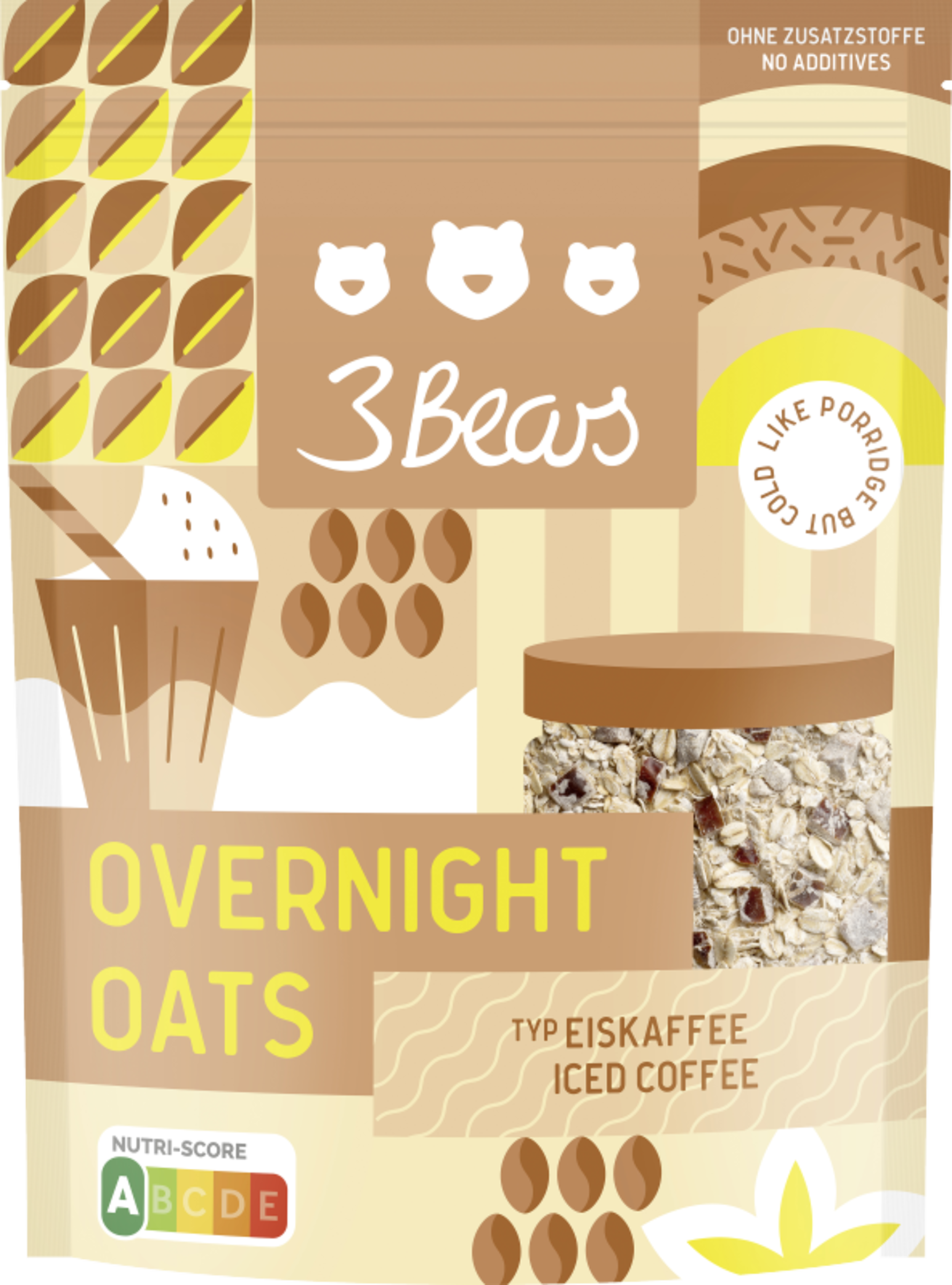 3Bears Overnight oats iced coffee
