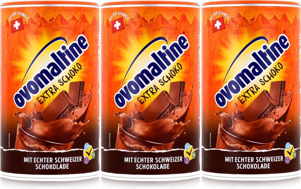 Ovomaltine malt drink powder extra chocolate 450g (3-pack)