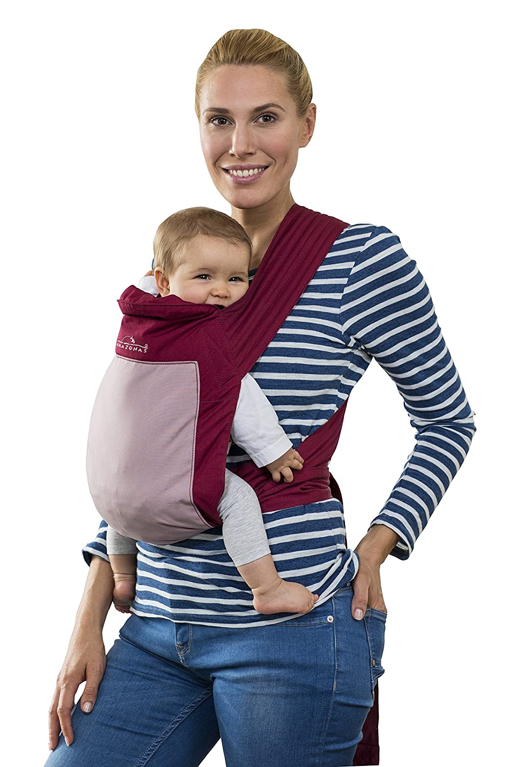 AMAZONAS MEI Tai Baby Carrier Bordeaux Back Carrier 0-3 Years up to 15 kg