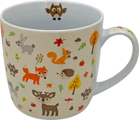 Decorating & Furnishing Coffee Mug Autumn Motifs Children, beige, 1 pc