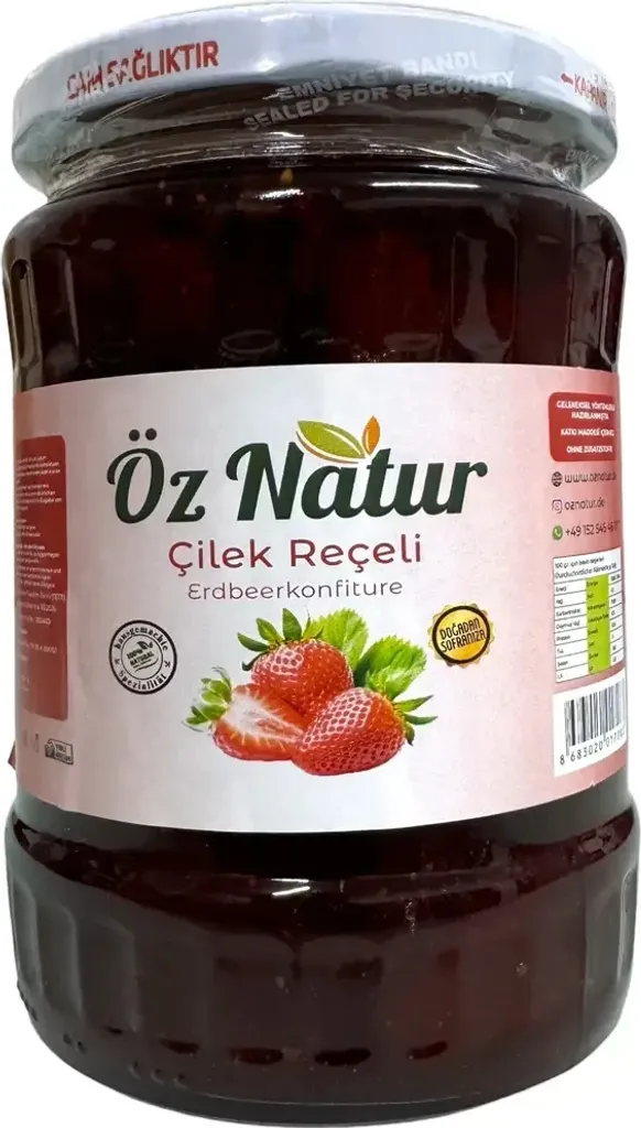 Öz Natur | Erdbeerkonfitüre Türkischer Art 720g