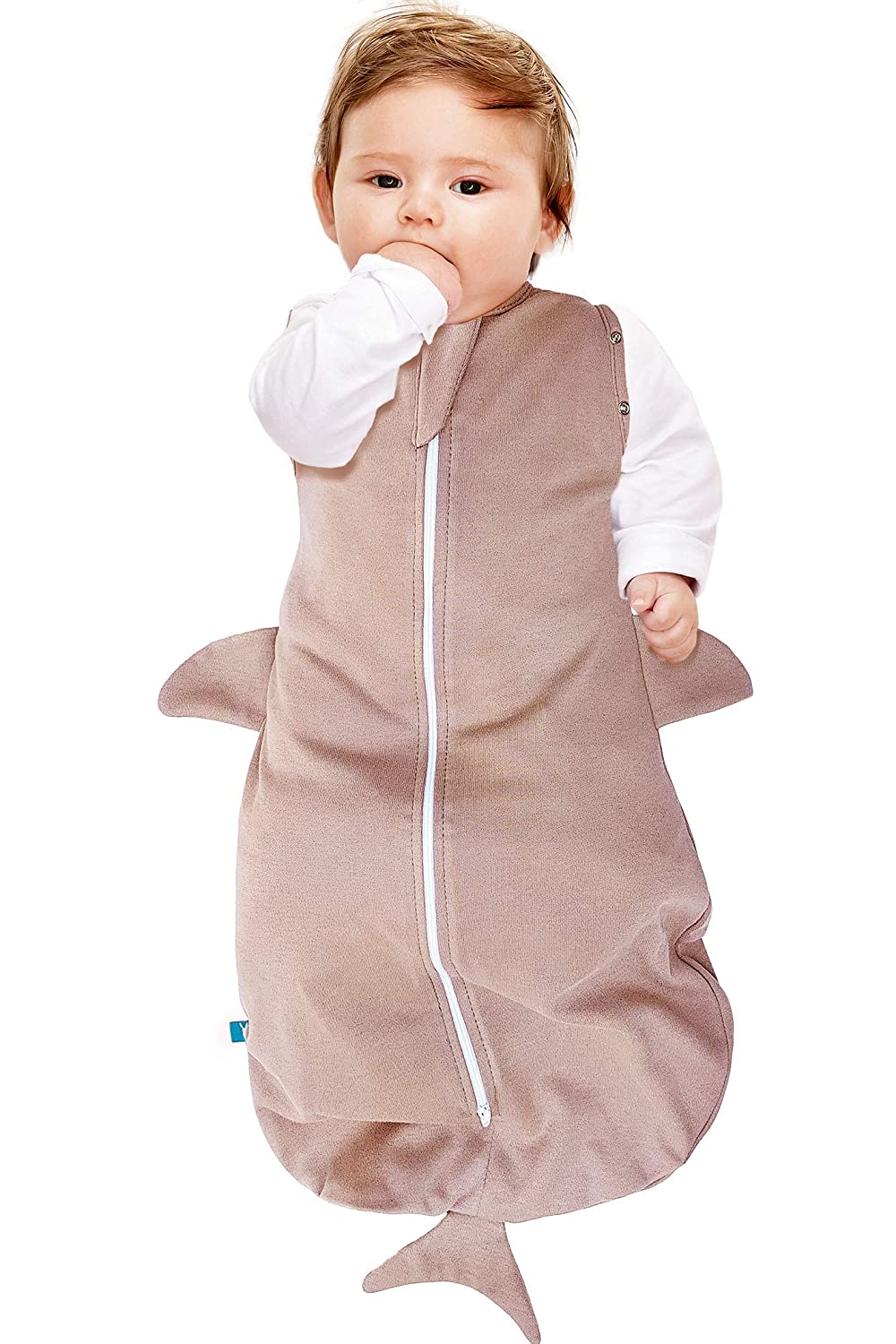 Wallaboo Baby sleeping bag, the ideal first pack for your little ones, 100% cotton, great for babies who often wake up, also suitable for all baby seats, dimensions S: 0-3 months, 3-6 kg, colour: taupe