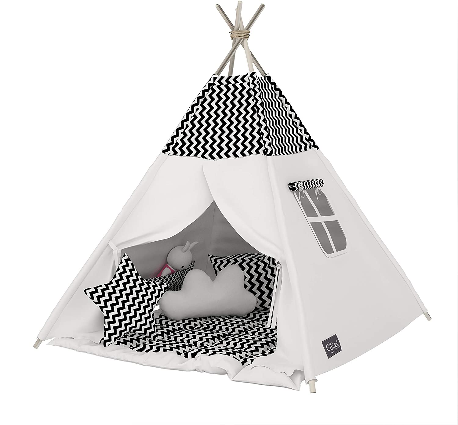 Elfique new Tipi Indian Tent play Tent Double Padded Blanket (Tent with Bla