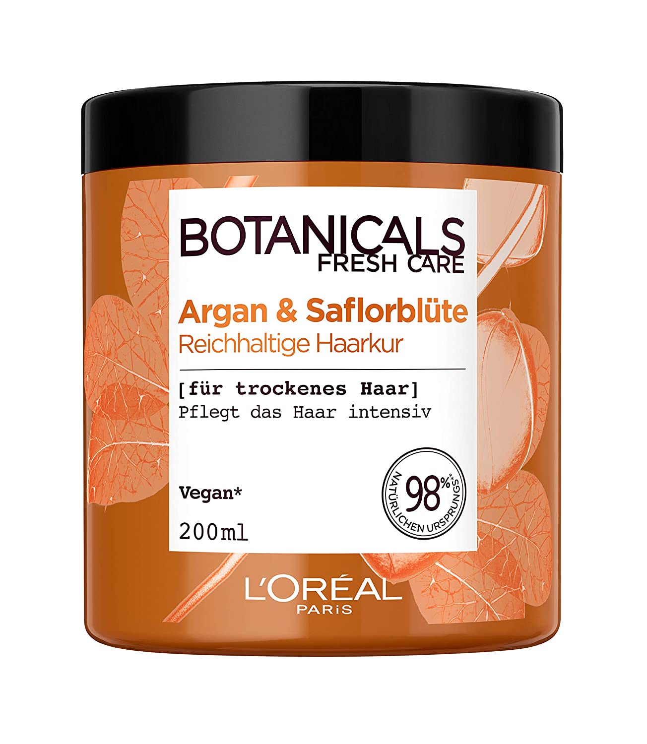 Botanicals Rich Treatment without Silicone for Dry Hair with Argan and Safflorine Blossom Intensively Nourishes Hair (1 x 200 ml)