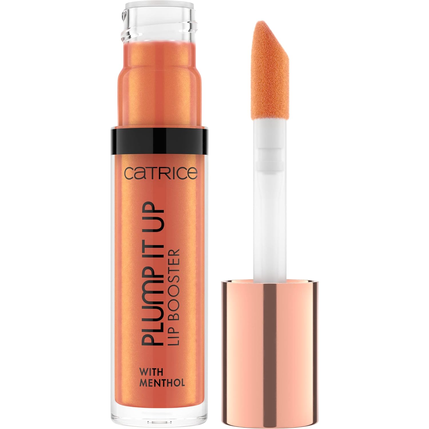 Catrice Plump IT Up Lip Booster, Lip Gloss, No. 070 fake it till you make it, gold, cooling, coloring effect, adds volume, glossy, metallic, vegan, alcohol free, 3.5 ml